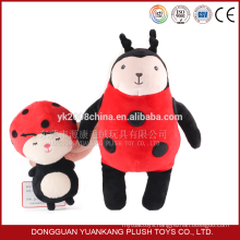 cute design soft fabric stuffed lady bug plush toy